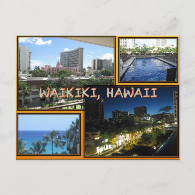 TARJETAS POSTCARDS personalizado- COLAGE HAWAII# 6 (Anverso)
