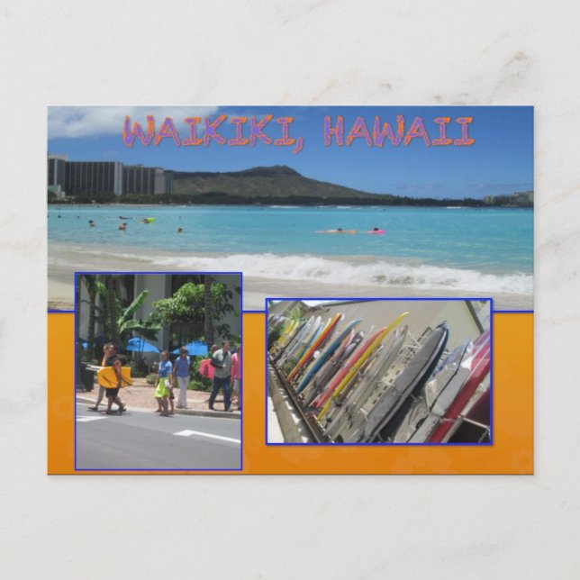 TARJETAS POSTCARDS personalizado- COLAGE HAWAII# 7 (Anverso)