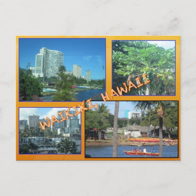 TARJETAS POSTCARDS personalizado- COLAGE HAWAII# 8 (Anverso)