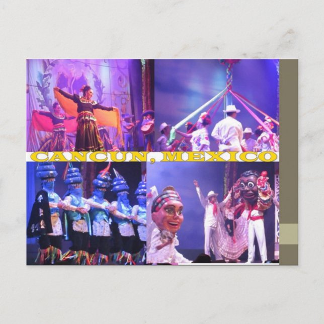 TARJETAS POSTCARDS personalizado- COLLAGE CANCUN 5 (Anverso)
