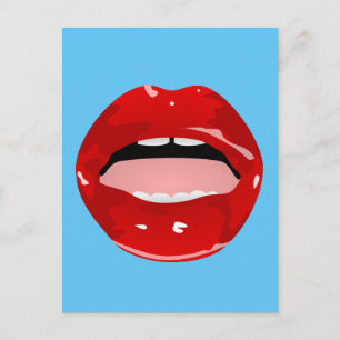TARJETAS POSTCARIAS DE LOS "labios rojos" del chic