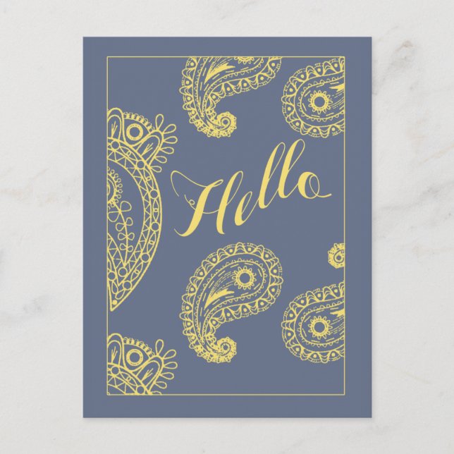 TARJETAS POSTCARTAS amarillas y grises blandas par (Anverso)