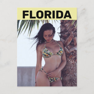 TARJETAS POSTTALES CHICAS DE FLORIDA BEACH BIKINI