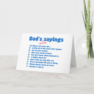 Tarjetas preferidas de los refranes de los papás