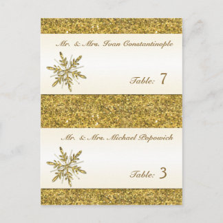 Tarjetas preimpresas de copo de nieve Purpurina de