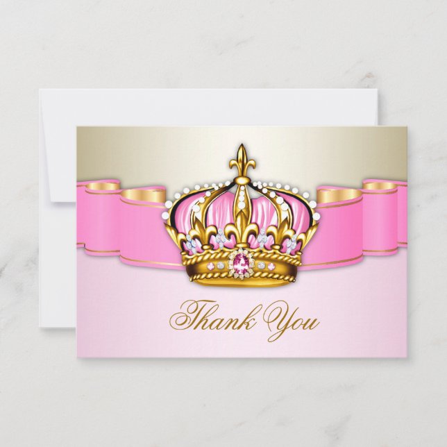 Tarjetas Princess Thank You (Anverso)