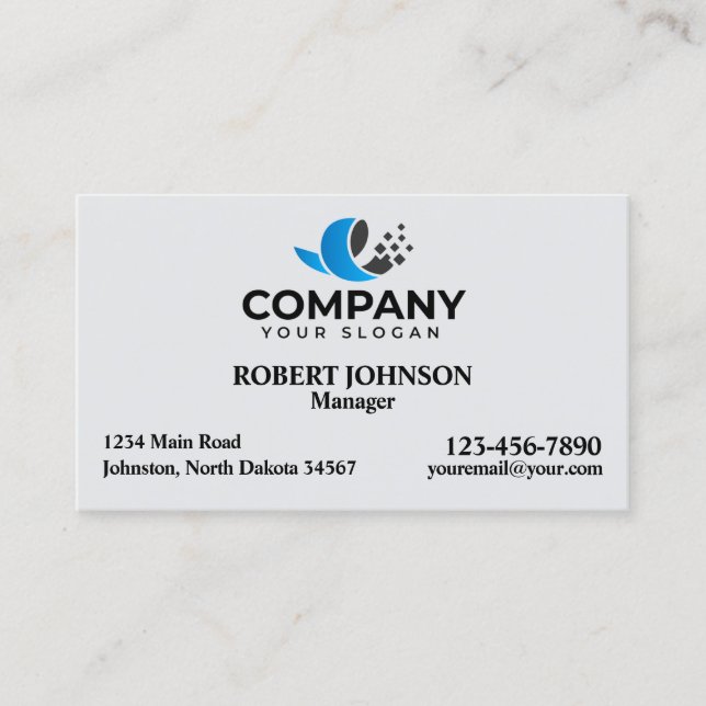 Tarjetas profesionales con su logotipo (Anverso)