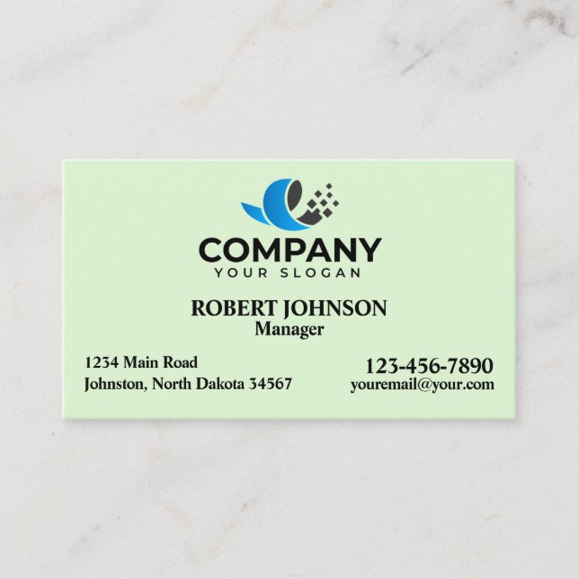 Tarjetas profesionales con su logotipo (Anverso)