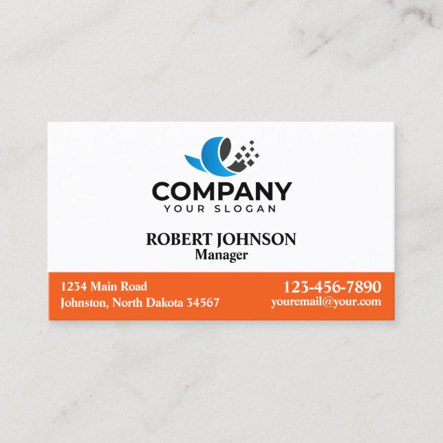 Tarjetas profesionales con su logotipo (Anverso)