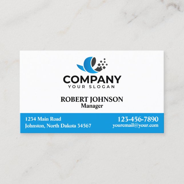 Tarjetas profesionales con su logotipo (Anverso)