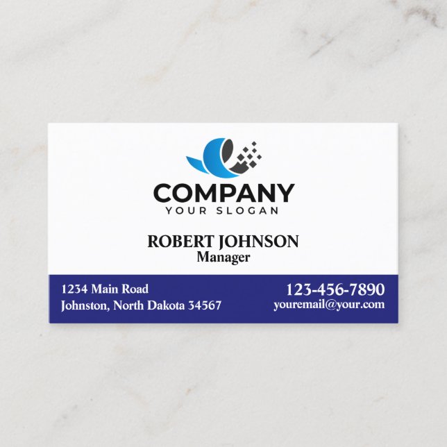 Tarjetas profesionales con su logotipo (Anverso)