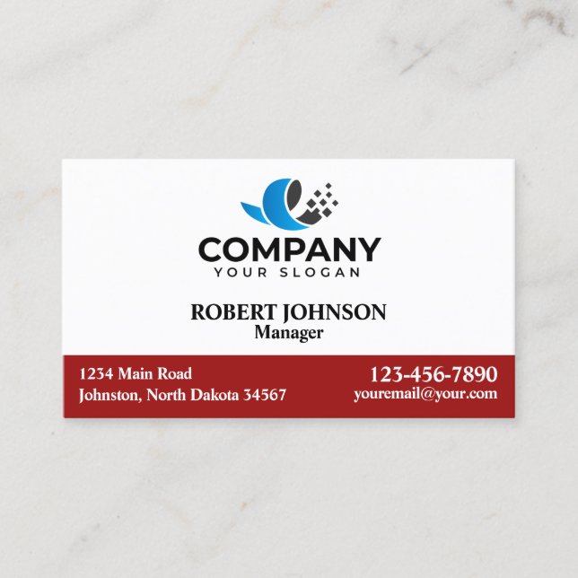 Tarjetas profesionales con su logotipo (Anverso)