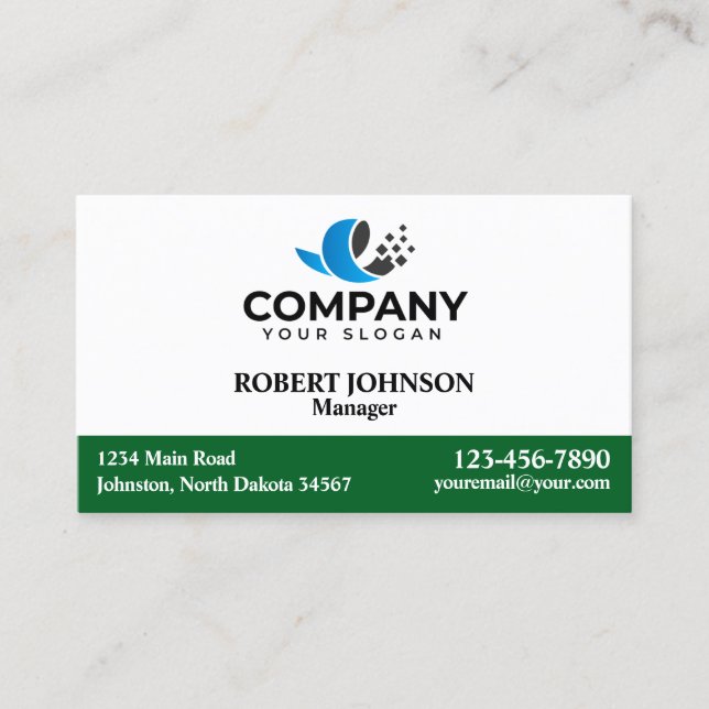 Tarjetas profesionales con su logotipo (Anverso)