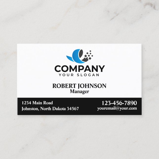 Tarjetas profesionales con su logotipo (Anverso)