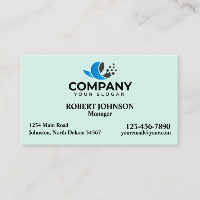 Tarjetas profesionales con su logotipo (Anverso)