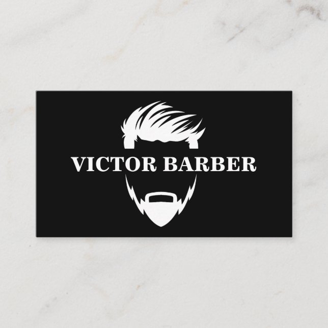 tarjetas profesionales de barbería (Anverso)