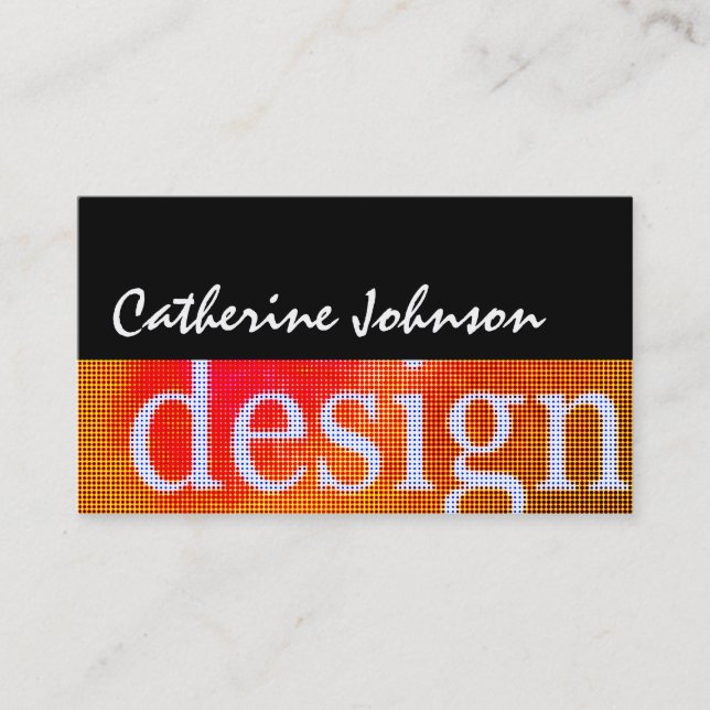 Tarjetas profesionales de Halftone Designer (Anverso)