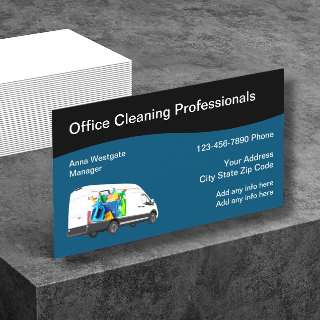 Tarjetas profesionales de limpieza de Office (Subido por el creador)