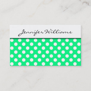 Tarjetas profesionales de Polka Dot modernas