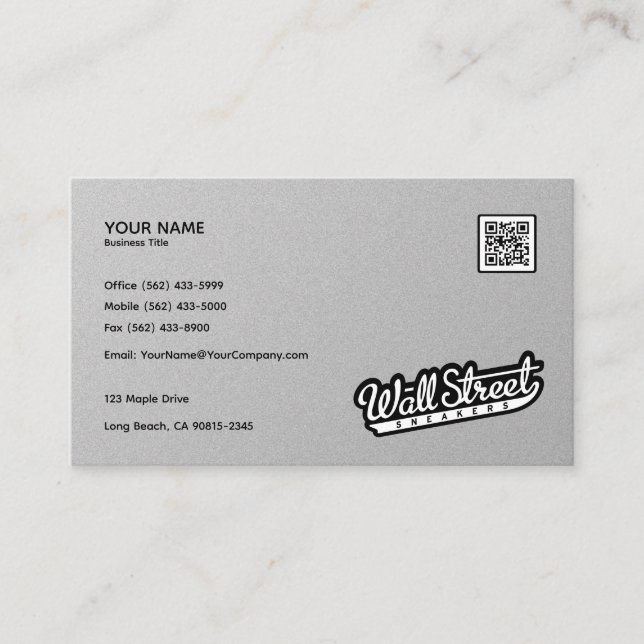 Tarjetas profesionales de Relieve metalizado Luxe  (Anverso)