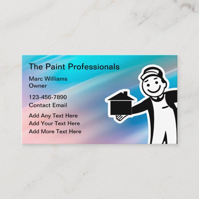 Tarjetas profesionales House Painter (Anverso)