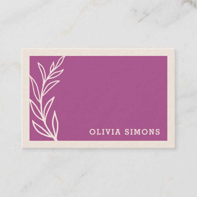 Tarjetas profesionales minimalistas (Anverso)