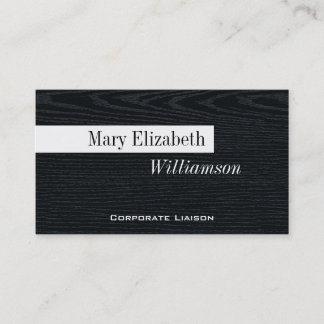 Tarjetas profesionales modernas de Black Wood