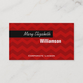 Tarjetas profesionales modernas de la Chevron Roja