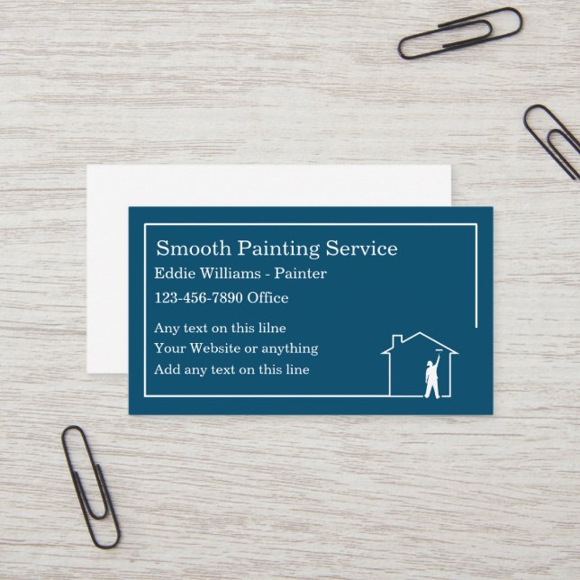 Tarjetas profesionales modernas para pintores (Anverso/Reverso In Situ)