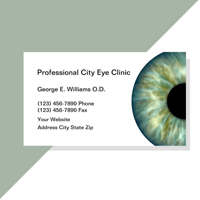 Tarjetas profesionales para empresas Optometrist (Subido por el creador)