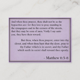 Tarjetas públicas del hecho del rezo