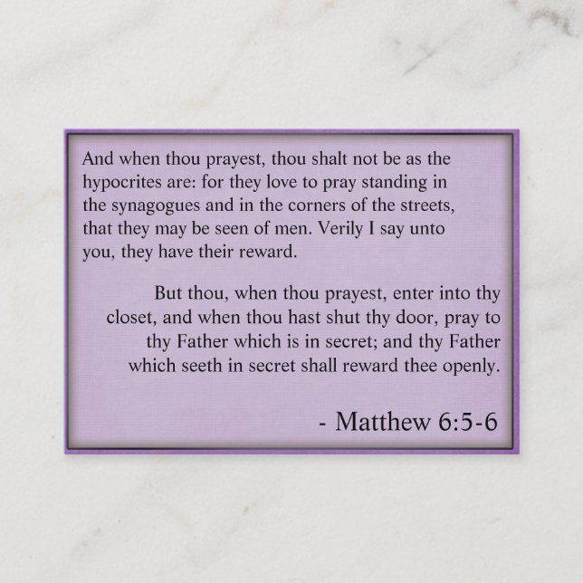 Tarjetas públicas del hecho del rezo (Anverso)