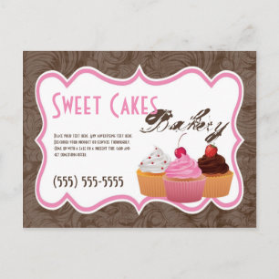 Tarjetas Publicitarias Cup Cakes Panadería Dulces