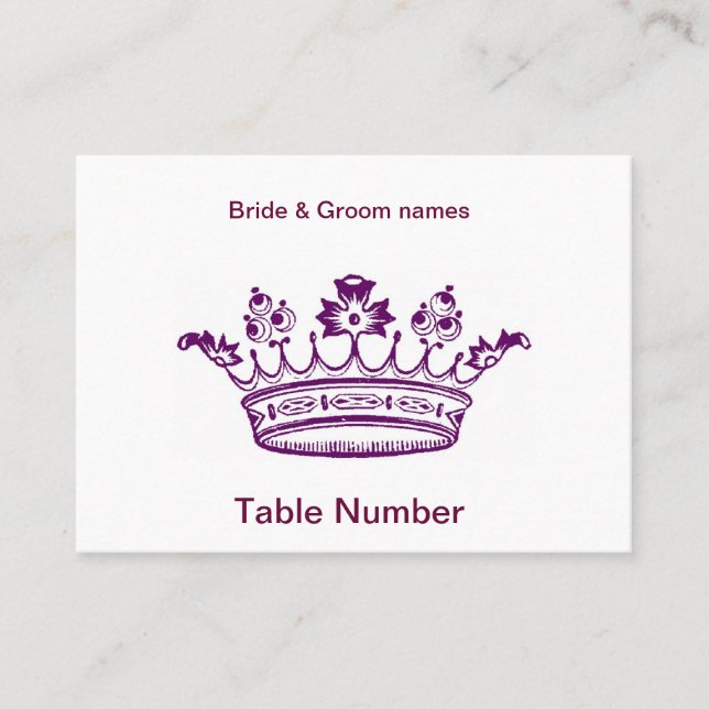 Tarjetas Purple Crown Reception Place (Anverso)