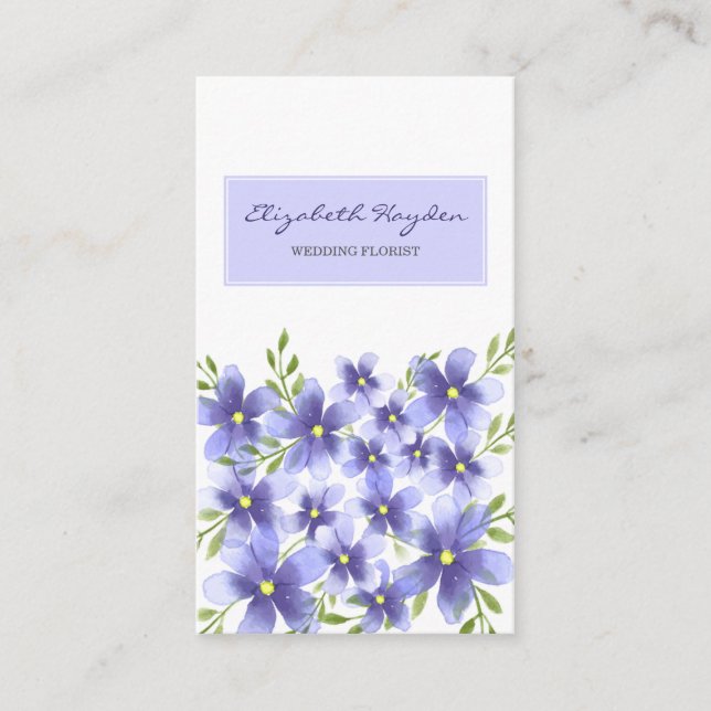 Tarjetas Purple Floral (Anverso)