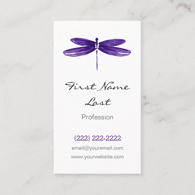 Tarjetas púrpuras de la mosca del dragón de la (Anverso)