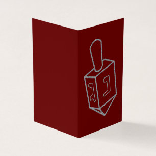 Tarjetas Purpurinas Dreidel Hanukkah 25 Pack