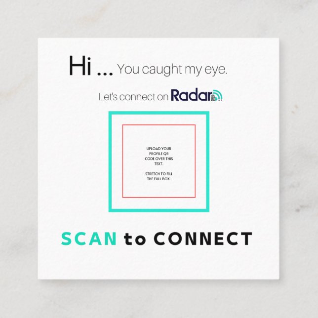 Tarjetas QR, cuadradas, tarjeta de visita cuadrada (Reverso)