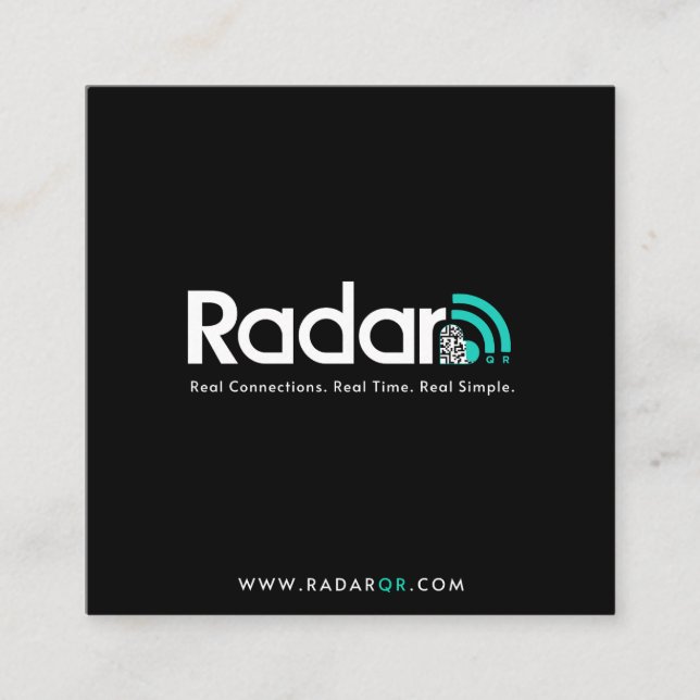 Tarjetas QR, cuadradas, tarjeta de visita cuadrada (Anverso)