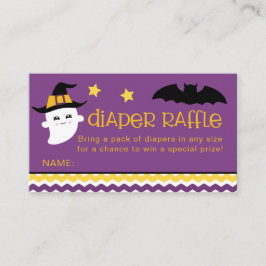 Tarjetas Raffle de Baby Shower Diaper de Halloween
