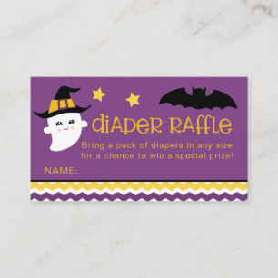 Tarjetas Raffle de Baby Shower Diaper de Halloween