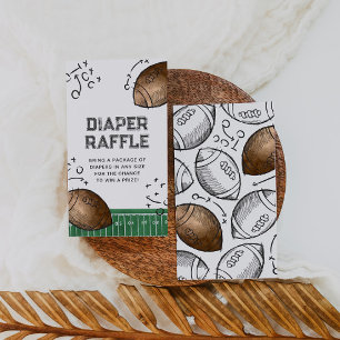 Tarjetas Raffle de Diaper de Fútbol