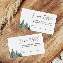 Tarjetas Raffle Diaper Baby Shower de invierno de 