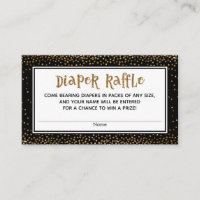 Tarjetas Raffle Diaper con acentos Purpurinas de o
