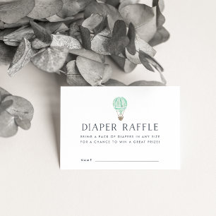 Tarjetas Raffle Diaper de Baby Shower   Globo de l