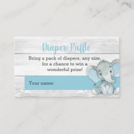 Tarjetas Raffle Diaper para niños elefantes