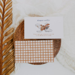 Tarjetas Raffle Vintage Plane Diaper