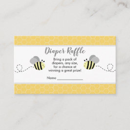 Tarjetas Raffles de abeja de burbujas amarillas y