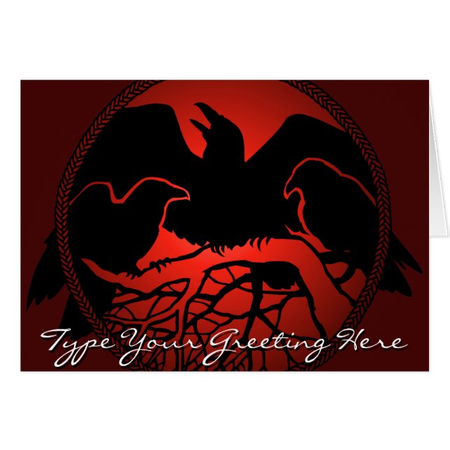 Tarjetas Raven Personalizadas Tarjetas Guay Crow A (Anverso (Horizontal))