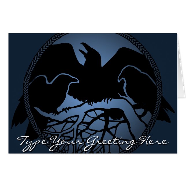 Tarjetas Raven Personalizadas Tarjetas Guay Crow A (Anverso (Horizontal))